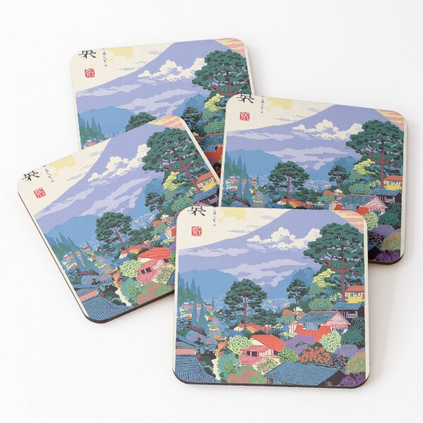 Item preview, Japandi Pop Art Mount Fuji - Minimalist Japanese Zen Wall Art  designed and sold by KJNihonDesigner.