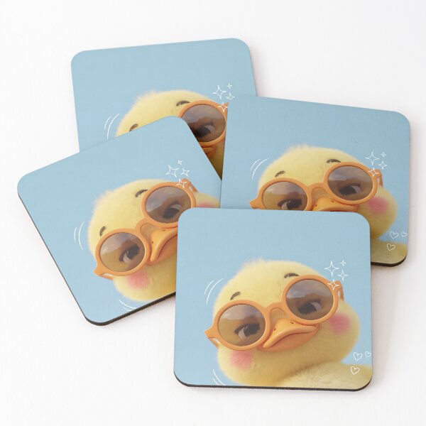 Item preview, Duckling poses cool with rosy blush cheeks designed and sold by Crackio.
