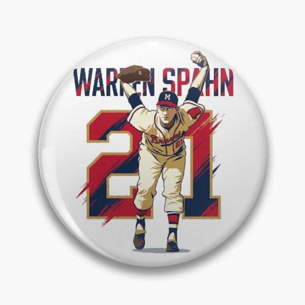 Item preview, Warren Spahn #21 - Milwaukee Baseball Legend - Retro Pitcher Art designed and sold by Thogan0416.