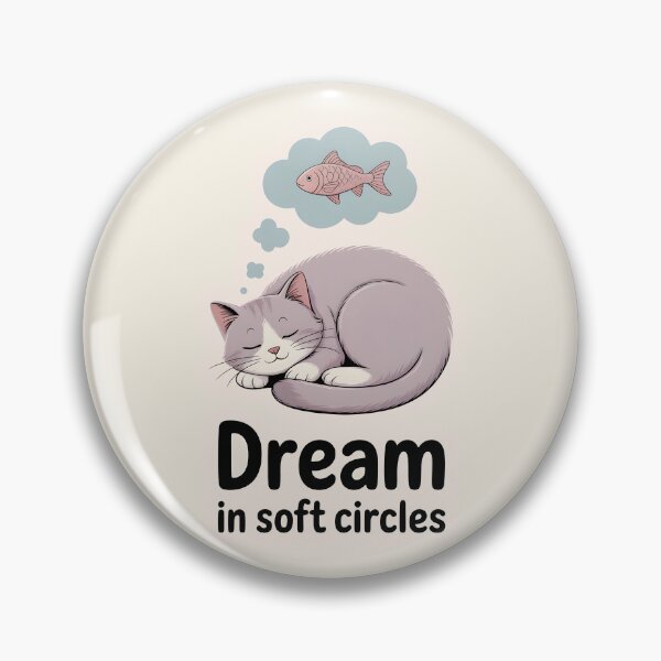 Item preview, Dream in Soft Circles – Minimalist Sleeping Cat Art Print, Floating Fish Dream designed and sold by Montodesign.