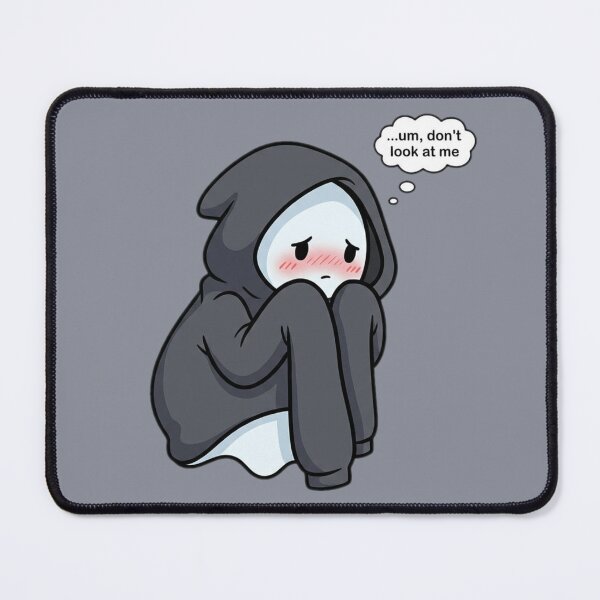 Item preview, Emotionally Offline Ghost – Introvert Anxiety Meme designed and sold by ChaosNest.