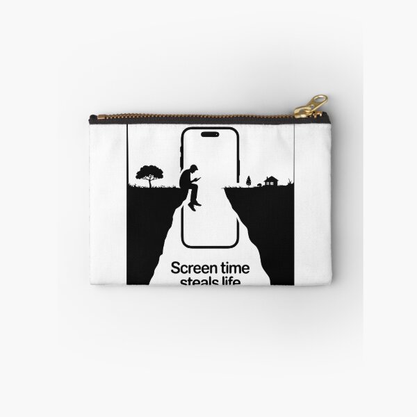 Item preview, Screen Time Steals Life Digital Wellness Art Print designed and sold by cabana.space.