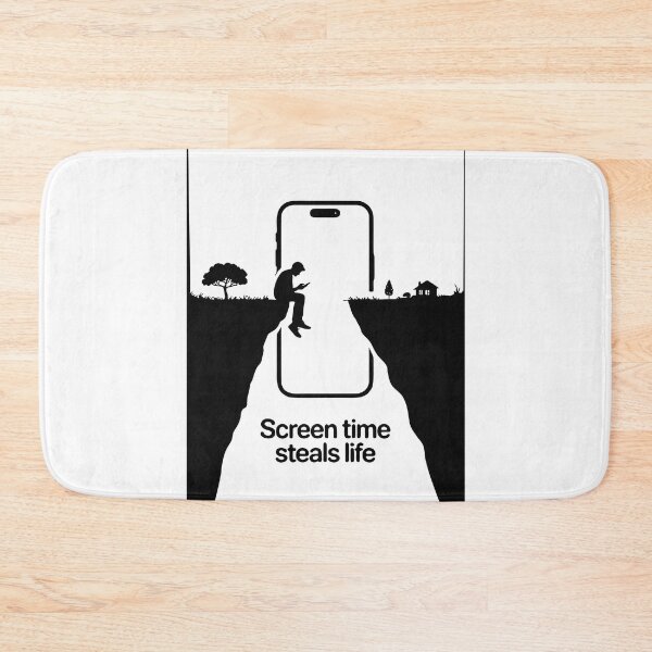 Item preview, Screen Time Steals Life Digital Wellness Art Print designed and sold by cabana.space.