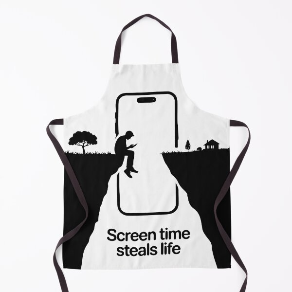 Item preview, Screen Time Steals Life Digital Wellness Art Print designed and sold by cabana.space.