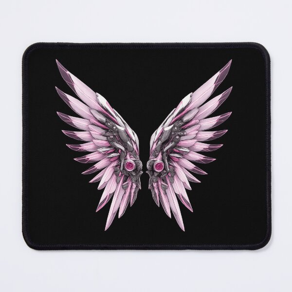 Item preview, Cyberpunk Angel Wings Neon Pink Metallic Sticker designed and sold by ArpitDev.