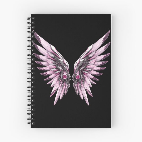 Aperçu de l'œuvre Cyberpunk Angel Wings Neon Pink Metallic Sticker créée et vendue par ArpitDev.