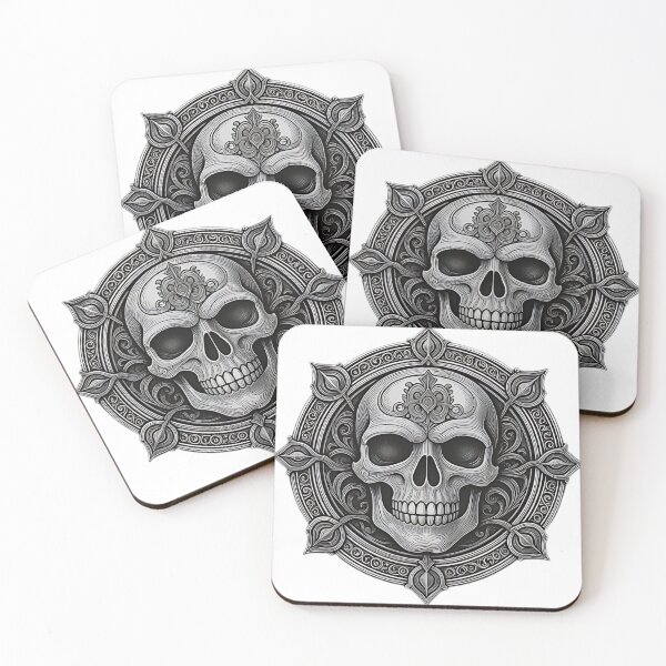 Item preview, Gothic Skull Sigil | Dark Occult Etching Emblem designed and sold by DarkOriginArts.