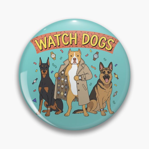 Item preview, Watch Dogs Funny Dog Trench Coat Humor Pitbull Shepard Doberman  designed and sold by Milasneeze.