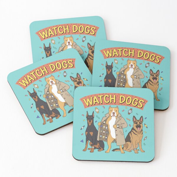 Item preview, Watch Dogs Funny Dog Trench Coat Humor Pitbull Shepard Doberman  designed and sold by Milasneeze.