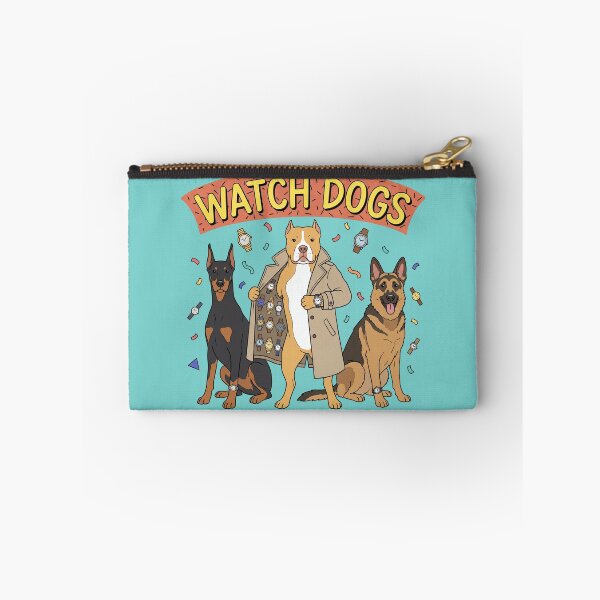 Item preview, Watch Dogs Funny Dog Trench Coat Humor Pitbull Shepard Doberman  designed and sold by Milasneeze.