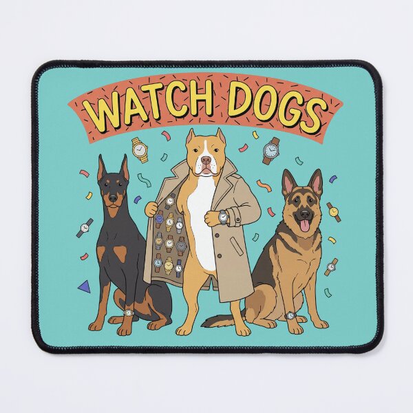 Item preview, Watch Dogs Funny Dog Trench Coat Humor Pitbull Shepard Doberman designed and sold by Milasneeze.