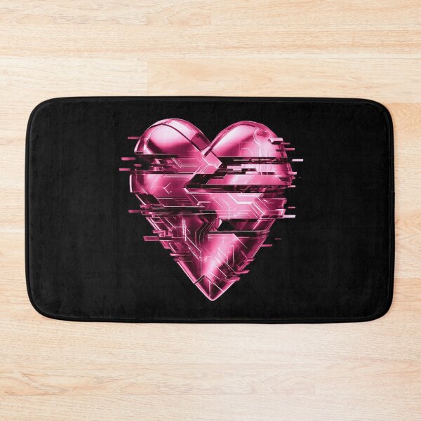 Aperçu de l'œuvre Cyber Pink Heart Glitch Tech Sticker créée et vendue par ArpitDev.