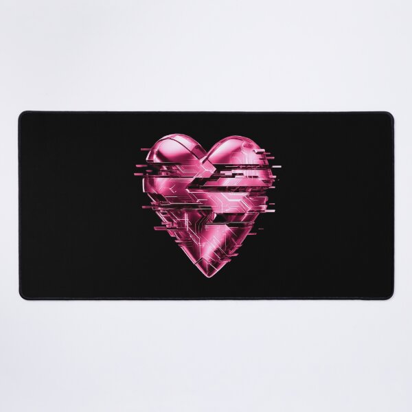 Item preview, Cyber Pink Heart Glitch Tech Sticker designed and sold by ArpitDev.