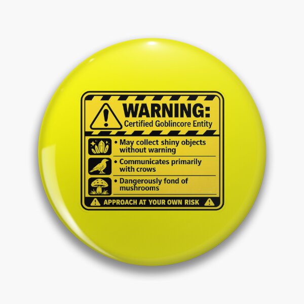 Item preview, Warning Certified Goblincore Entity – Funny Caution Label Humor Art | Goblincore Humor Sticker Gift designed and sold by irfanshikh.