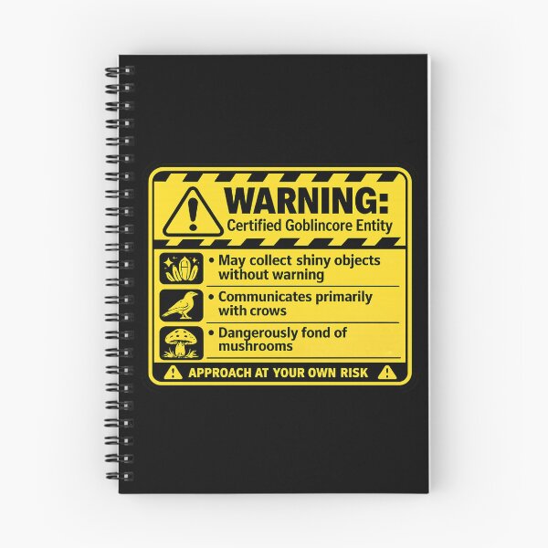 Item preview, Warning Certified Goblincore Entity – Funny Caution Label Humor Art | Goblincore Humor Sticker Gift designed and sold by irfanshikh.