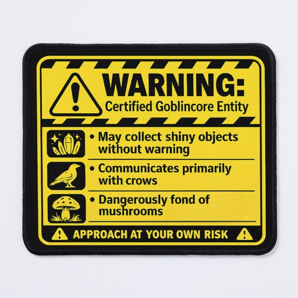 Item preview, Warning Certified Goblincore Entity – Funny Caution Label Humor Art | Goblincore Humor Sticker Gift designed and sold by irfanshikh.