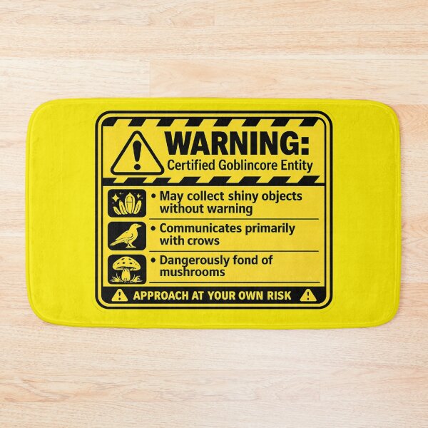 Item preview, Warning Certified Goblincore Entity – Funny Caution Label Humor Art | Goblincore Humor Sticker Gift designed and sold by irfanshikh.