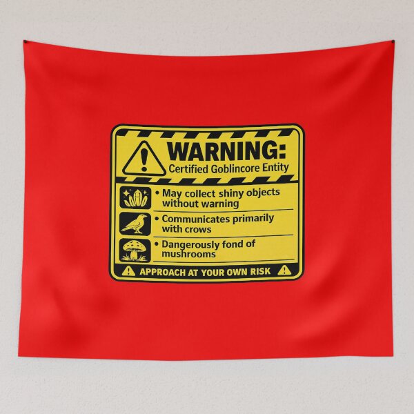 Item preview, Warning Certified Goblincore Entity – Funny Caution Label Humor Art | Goblincore Humor Sticker Gift designed and sold by irfanshikh.