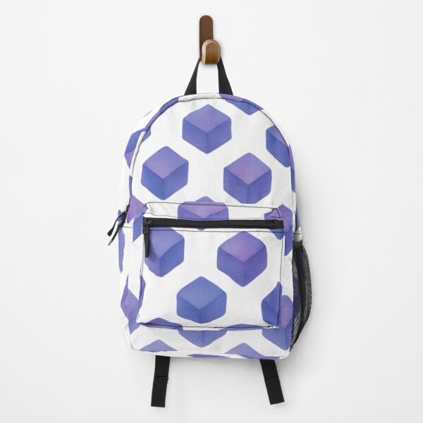 Item preview, Purple Watercolor Isometric Cube Pattern | 3D Box Repeat Art | Violet Blue Geometric Design designed and sold by Patterns Workshop.