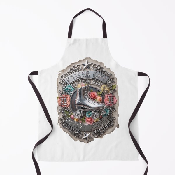 Item preview, Crazy Rider Roller Skate. Vintage 3D Floral Metal Badge designed and sold by 9xgraphics.