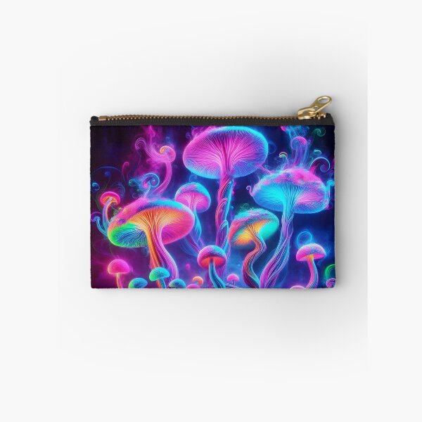 Item preview, Neon Psychedelic Mushrooms - Trippy Glowing Fantasy Forest designed and sold by Sybille-Yates.