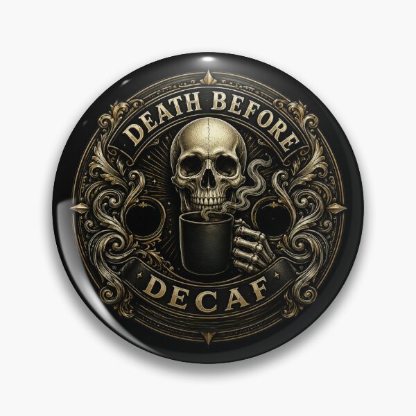 Item preview, Death Before Decaf – Skeleton Coffee Lover Design  designed and sold by zenithviv.