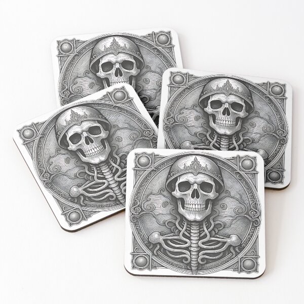 Item preview, Undead Knight Sentinel | Gothic Skeletal Etching designed and sold by DarkOriginArts.