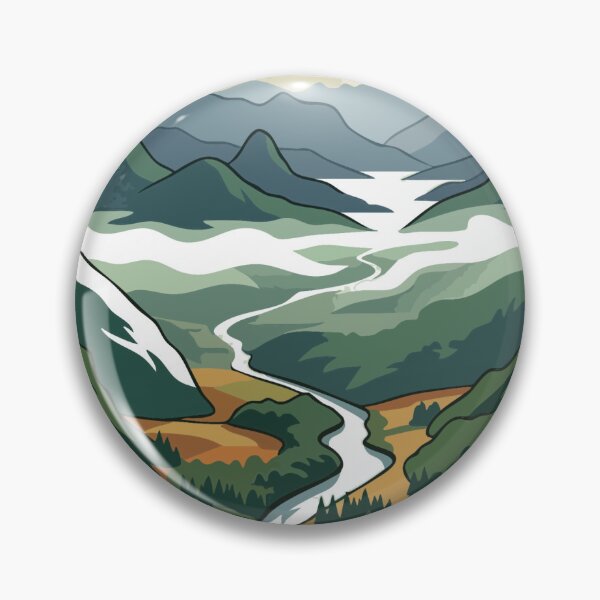 Item preview, Western Ghats Landscape | Mountain River Nature Art India designed and sold by HumpandHorns.