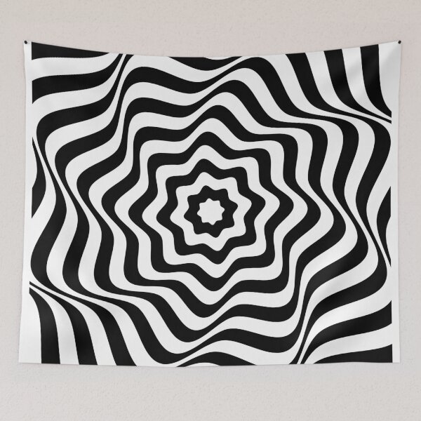 Item preview, Hypnotic Black and White Optical Illusion Swirl designed and sold by TerryCoreCraft.