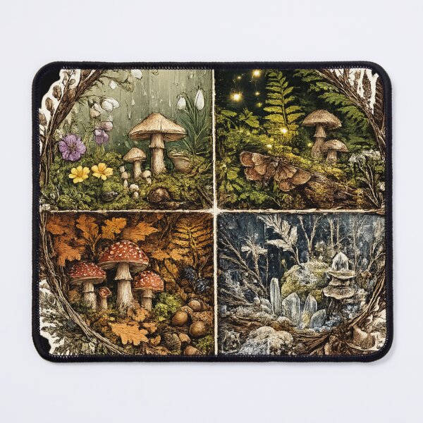 Item preview, Goblincore Four Seasons – Vintage Botanical Nature Illustration Wall Art | Goblincore Art Print Gift designed and sold by irfanshikh.