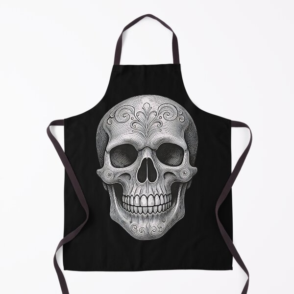 Item preview, Floral Engraved Skull | Ornate Gothic Etching designed and sold by DarkOriginArts.