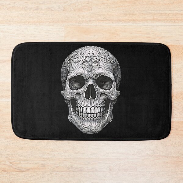 Item preview, Floral Engraved Skull | Ornate Gothic Etching designed and sold by DarkOriginArts.
