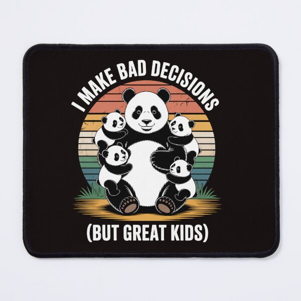 Item preview, Funny Dad Shirt – I Make Bad Decisions But Great Kids Panda designed and sold by Biedroneczka.