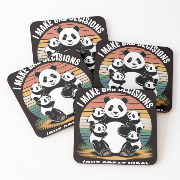 Item preview, Funny Dad Shirt – I Make Bad Decisions But Great Kids Panda designed and sold by Biedroneczka.
