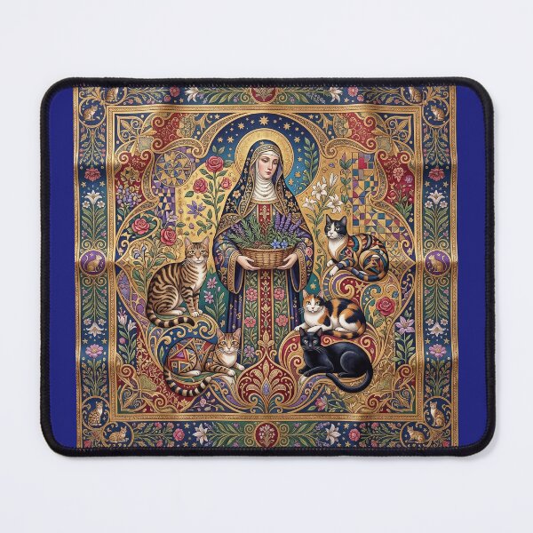 Item preview, Saint Gertrude of Nivelles with cats. designed and sold by Natalia-Vlad.