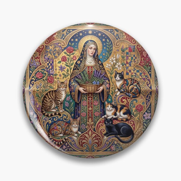 Item preview, Saint Gertrude of Nivelles with cats. designed and sold by Natalia-Vlad.