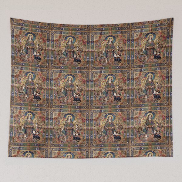 Item preview, Saint Gertrude of Nivelles with cats. designed and sold by Natalia-Vlad.