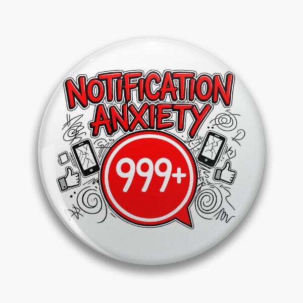 Item preview, Notification Anxiety 999+ Unread Messages Comic Style designed and sold by etuvibes.