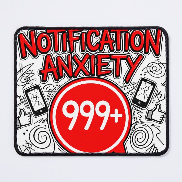 Item preview, Notification Anxiety 999+ Unread Messages Comic Style designed and sold by etuvibes.