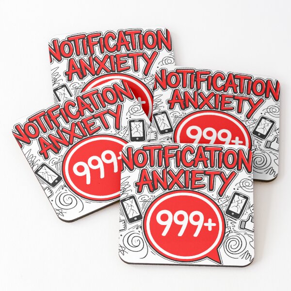 Item preview, Notification Anxiety 999+ Unread Messages Comic Style designed and sold by etuvibes.