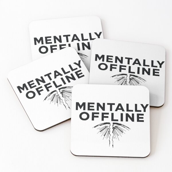 Item preview, Mentally Offline Minimal Typography Design designed and sold by kaream1308.