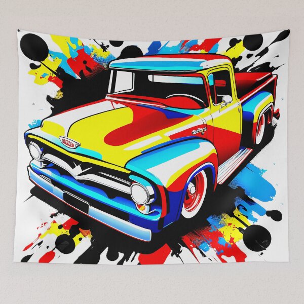 Item preview, Pop Art 1956 Ford F100 Pickup Truck designed and sold by rgagliardi2017.