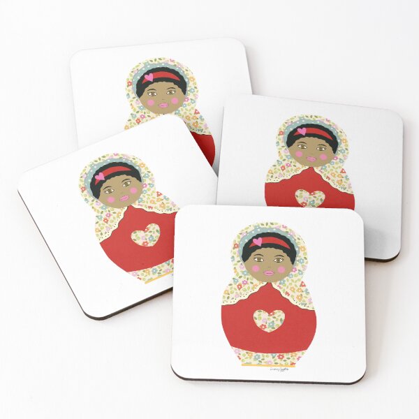 Item preview,  Little Curly-Haired Matryoshka - Eastern European Nesting Doll designed and sold by AlinaArt&Design.