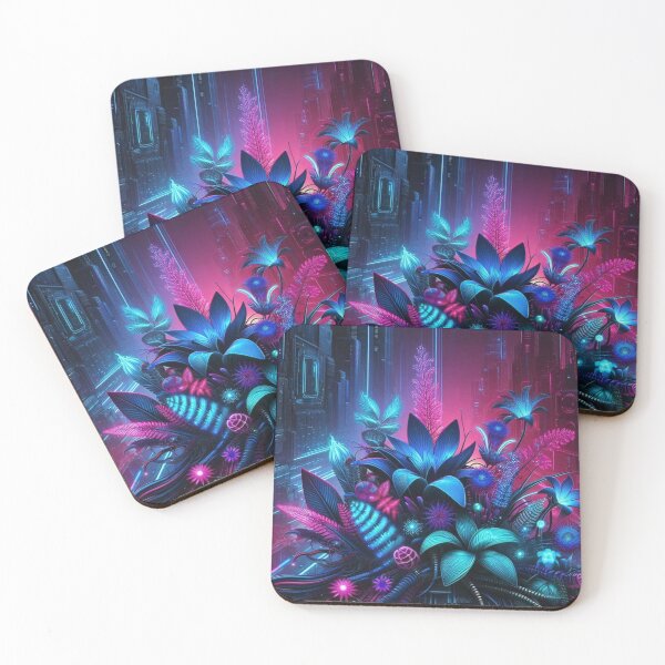 Item preview, Cyber Botanical – Neon Tech Nature Fusion designed and sold by Dogandesighn.