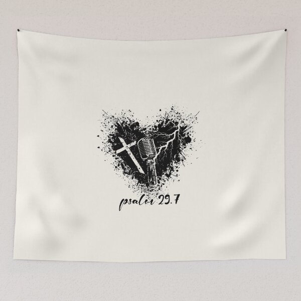 Item preview, Psalm 29:7 – Voice of God Lightning Faith Typography Christian Art | Black designed and sold by ZechJohnRB.