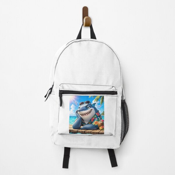 Item preview, Vacation Mode Shark – Funny Hawaiian Beach Shark Kawaii Summer Cartoon designed and sold by MarekoraStudio.