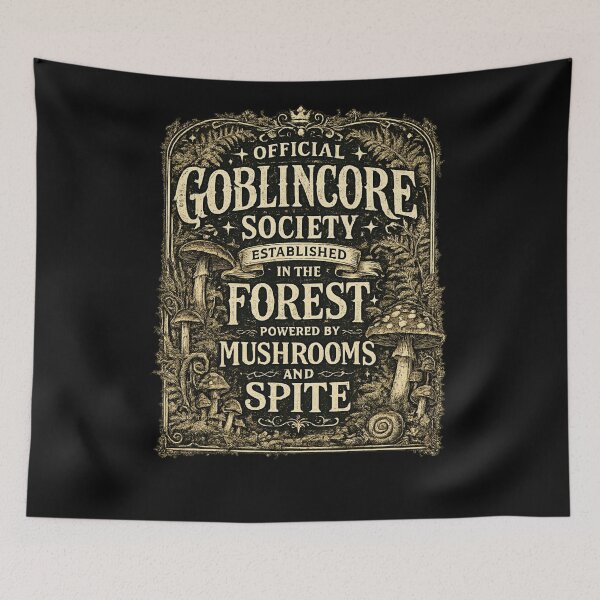 Item preview, Official Goblincore Society Established in the Forest – Vintage Typography Art | Goblincore Humor Gift designed and sold by irfanshikh.