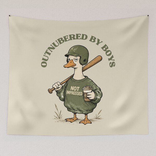 Item preview, Funny Outnumbered By Boys Duck Baseball Mom designed and sold by Majnon8bp.