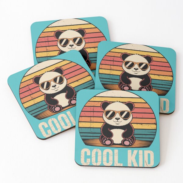 Item preview, Cool Kid Panda – Cute Retro Panda T-Shirt for Kids designed and sold by Biedroneczka.