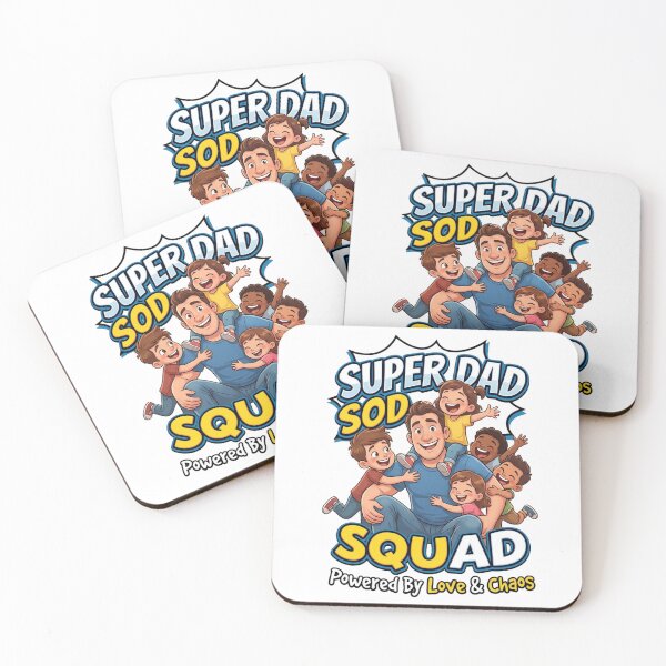 Item preview, Super Dad Squad | Cartoon Father and Kids Shirt designed and sold by smailait.